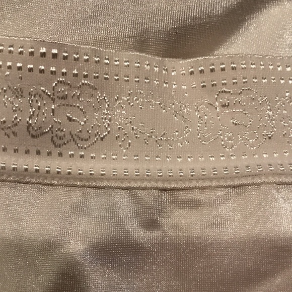 Flexees M ivory shapewear shaper slimming panty lined satin lace trim skirt - Picture 3 of 12